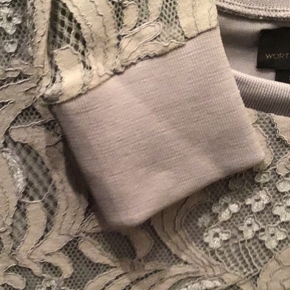 Worthington light grey lace sweater size small, like new condition. - Picture 5 of 7